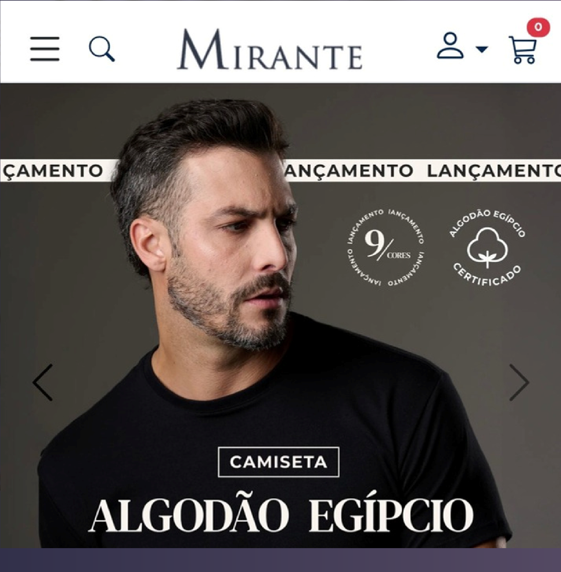 Campanha Mirante — lançamento camiseta Algodão Egípcio